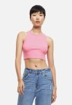 Cropped Vest Top - Pink