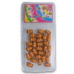 Fashion Hair Plastic Wood Beads Heart Print