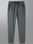 Men's Casual Solid Color Drawstring Pants - Breathable Lightweight For Everyday & Outdoor Wear
