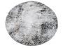 Quality Persian Rugs - Grey Black Round Carpet 160X160CM