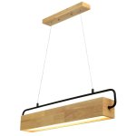 Trench LED Pendant Light Natural Wood