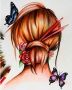 Diamond Painting Round Diy KIT_40CM X 50CMHAIR Illustration MP446