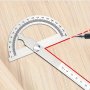 Professional Carpenter'S Square Protractor Ruler: Measuring Tool With Stainless Steel Body