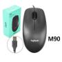 Logitech M90 Wired Mouse Black USB Optical Sensor Tracking