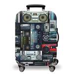 Printed Luggage Protector Cover - Retro Sounds - Xlarge