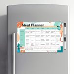 Rousrie Meal Planner Magnetic Fridge Weekly Schedule Smart Diet Planning With 2 Dry Erase Black Markers Size - 45 Cm By 30 Cm St