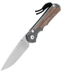 Large Inkosi Glass Blasted Natural Micarta Glass Blasted LIN-1118-006