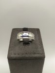 Sterling Silver Ring Oval Rope Design Trim