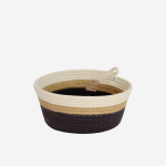 Jute & Charcoal Block Bowl - Medium- D20 X H8 Cm