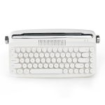 Yunzii Upgraded Wireless Typewriter Keyboard Retro Aesthetic With Integrated Stand Cute Round Keycaps Usb-c bluetooth Connection
