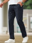 Men's Retro Plaid Casual Pants For Business Leisure Activities