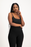Mindy Strappy Bodysuit - Black - M