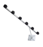 Fence Pole – 6LINE Tpole Galv Black Bob
