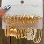 6/12 Pairs Set Of Delicate Hoop Earrings Zinc Alloy Jewelry Simple Elegant Style Gift For Women Daily Casual