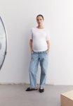 Mama Mom Loose Ankle Jeans - Light Denim Blue