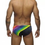 Men's Rainbow Striped Enhancing Swimsuit