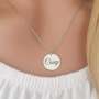 Casey Round - Personalized Disc Necklace Stainless Steel Silver Gold Or Rose Gold Ready In 3 Days - Silver