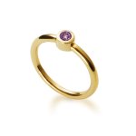 Gemstone Ring 3MM Amethyst