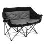 Folding Loveseat Camping Chair Portable Loveseat Chair With Cup Holder
