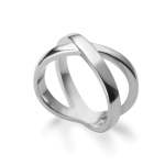 Crossover Ring Silver