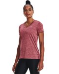 Women's Ua Tech Twist V-neck - Black Rose LG