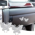 2024 New Product: Diamond-inlaid Butterfly Car Sticker - Bear Claw Body Sticker - Diy Patch - Car Interior Decoration - Plastic