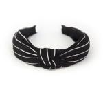 Black And White Stripe Knot Headband