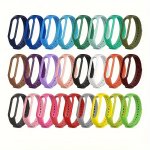XiaoMi Mi Band 3/4/5/6 Compatible Silicone Sport Loop Strap With Integrated Protective Case - Adjustable Solid Color Tpu Replace