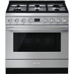 Smeg 90CM Portofino Gas Electric Pyrolytic Cooker - Stainless Steel CPF9GPX