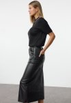 Premium Yarn Color Block Knit Blouse - Black