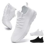 Yrltyo White Tennis Shoes Women Walking Running Sneakers Non Slip Gym Workout Athletic Lightweight Comfortable Fashion Sport Mes