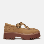 Stone Street Platform Buckle Shoe For Women - 8 Medium Beige