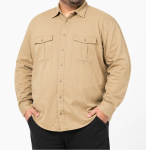 MENS LONG SLEEVE TWILL SHIRTS Khaki - 8XL Khaki