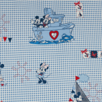 Coast Minnie & Mickey Oceanic Blue Novelty Fabric 140CM