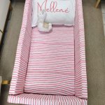 Pink Striped Travel Bed |