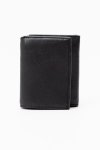Genuine Leather Bi-fold Wallet Black