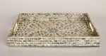 Rectangular Inlaid Tray Charcoal – 5X35X45CM