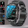 New Rugged Smart Watch Men Wireless Call IP68 Waterproof Sport Fitness Ai Voice Outdoor 100+ Sports Modes Outdoor Smartwatch