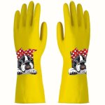 Puppy Waterproof Yellow Latex Gloves 1 PWLG1