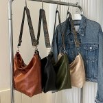 Solid Color Crossbody Bags For Trendy Sling Bag With Adjustable Strap And Zipper Closure For Commuting And Daily Life