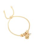 Goldair Gold Plated Diamante 'mama' Heart Charm Toggle Bracelet