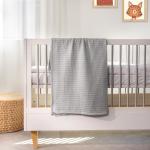Waffle Baby Blanket Light Grey
