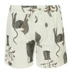 Sage White Printed Shorts