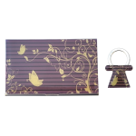 Business Card Holder With Key Ring SGN175 - Purple