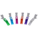 Sectioning Croc Clips With Glitter Assorted Colours 11CM 6 PACK