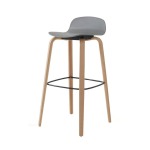 Maison Kitchen Or Bar Stool - Polypropylene & Wood - Pink Bar Stool