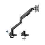 LinkQnet LDT62-C012U 17-32" Single Monitor Thin Gas Spring Desktop Bracket With USB Ports