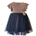 Girls Black Gold Dress