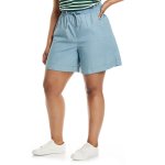 Donnay Plus Size Soft Denim Shorts - Light Wash