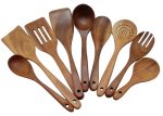 Acacia Wooden Serving Spoons & Ladles Set